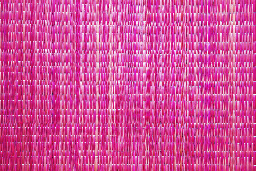 Pattern Photograph - Shocking Pink Woven Raffia by Kantilal Patel