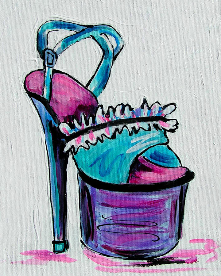 Shoe La La Painting by Judy  Rogan
