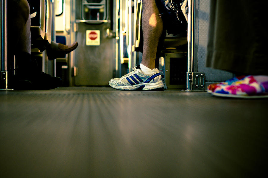 Shoes on the L Photograph by Anthony Doudt