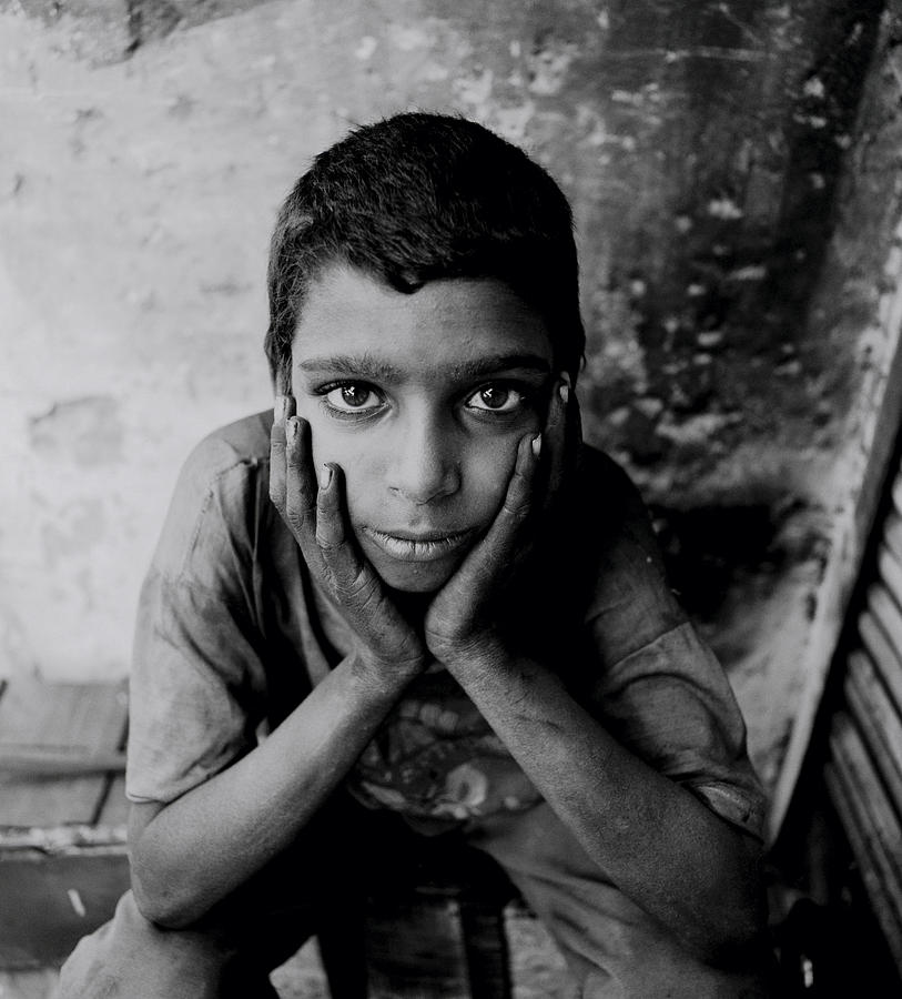 Shoeshine Boy In India Photograph by Shaun Higson