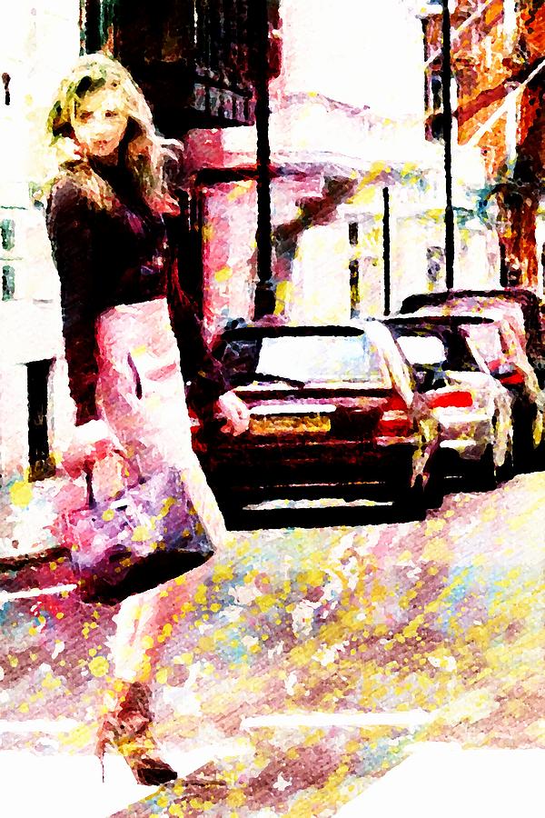 Shopping Girl Digital Art by Andrea Barbieri