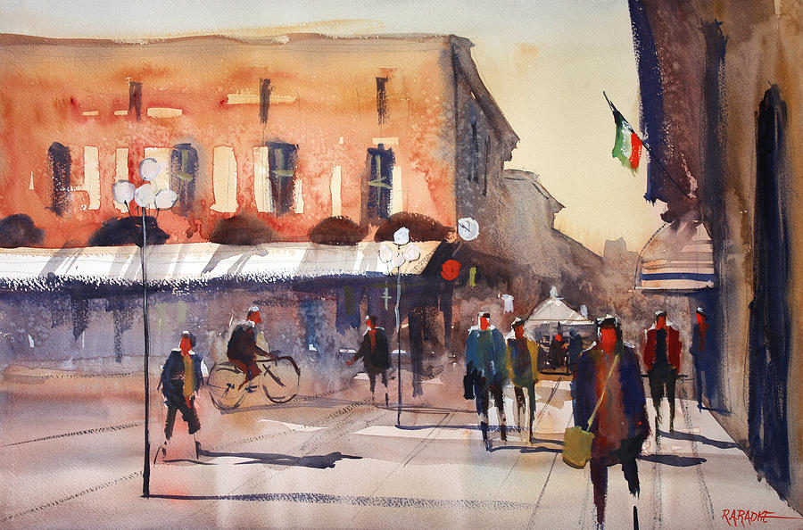 Shopping in Italy Painting by Ryan Radke