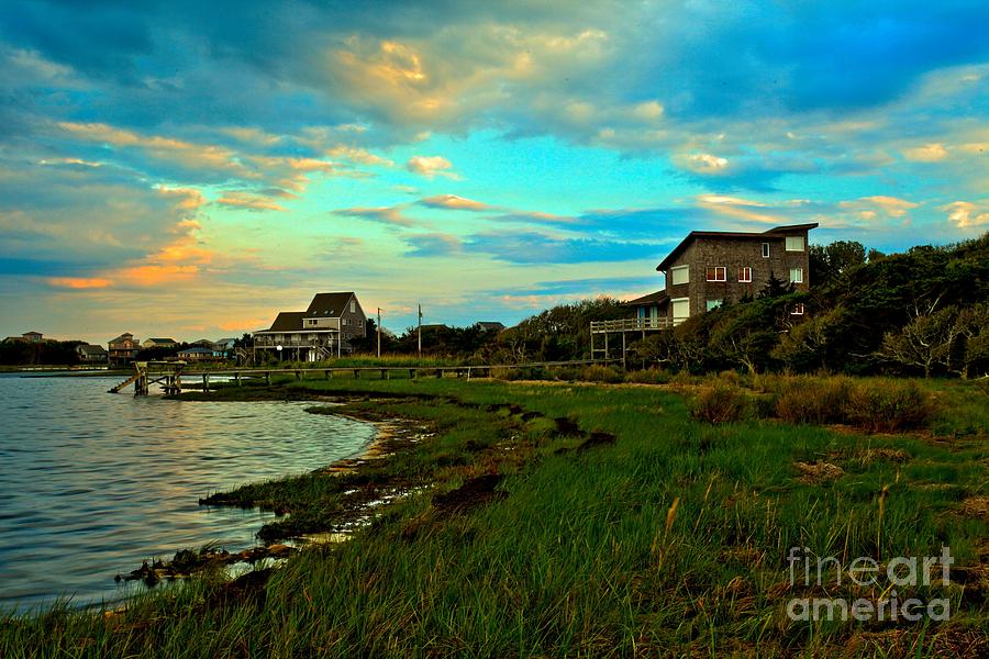 Sunset Photograph - Shore House Community by Adam Jewell