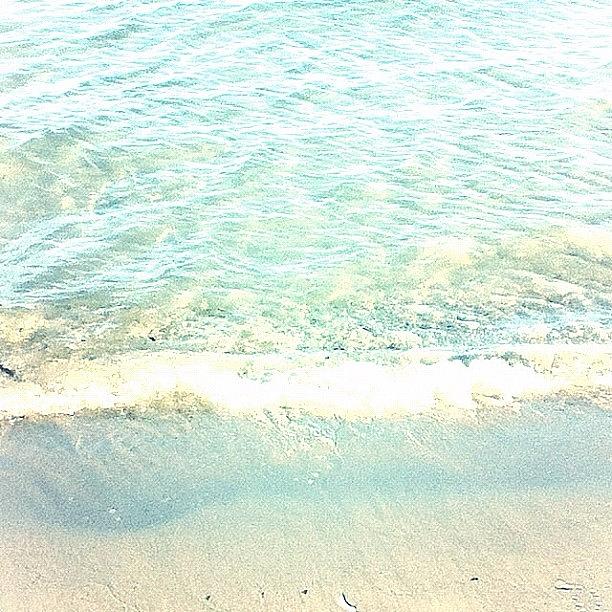 Beach Photograph - #shore, #sand, #beach, #water, #wave by Ariane Polena