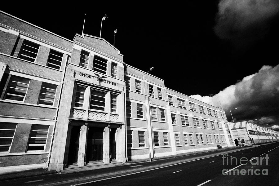Landmark Photograph - Short Brothers Aircraft Factory Historic Headquarters Building Titanic Quarter Belfast  by Joe Fox