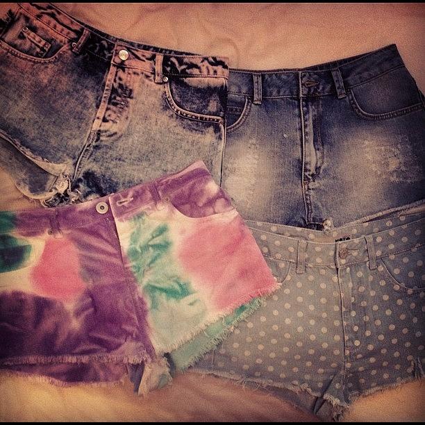 Cute Photograph - #shorts #hotpants #polkadot #denim by Grace Shine