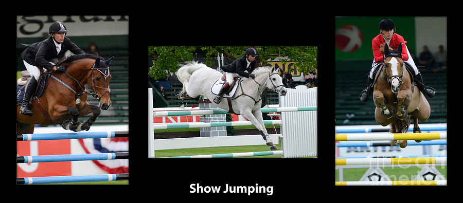 Show Jumping With Caption Photograph by Bob Christopher