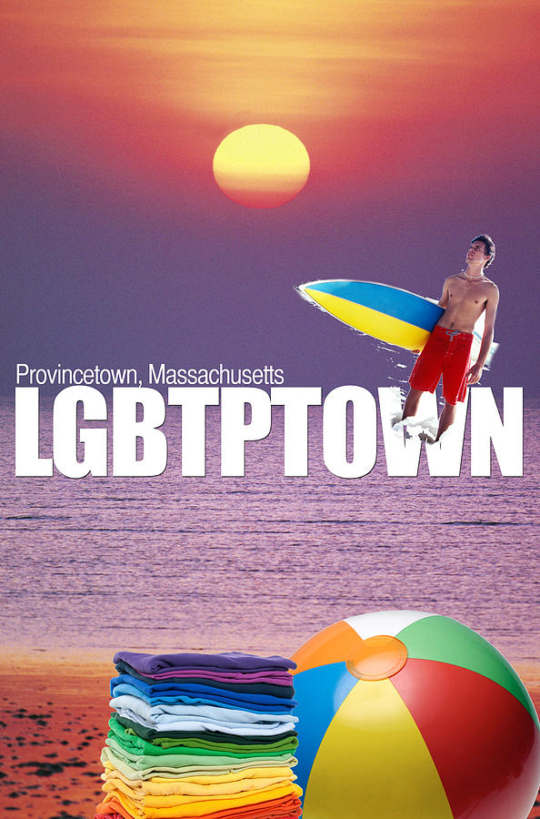 Gay Digital Art - Show Your Colors in PTown by Paul Carr Gay Digital Art - Show Your Colors in PTown by Paul Carr