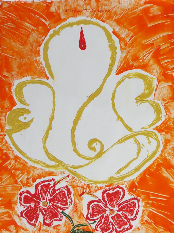 Amit Painting - Shree Ganesha -Ekaakshara by Sonali Gangane