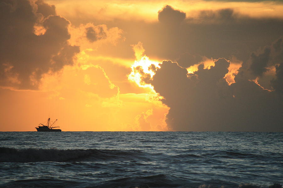 Shrimp Boat Sunrise Photograph by Mandy Shupp