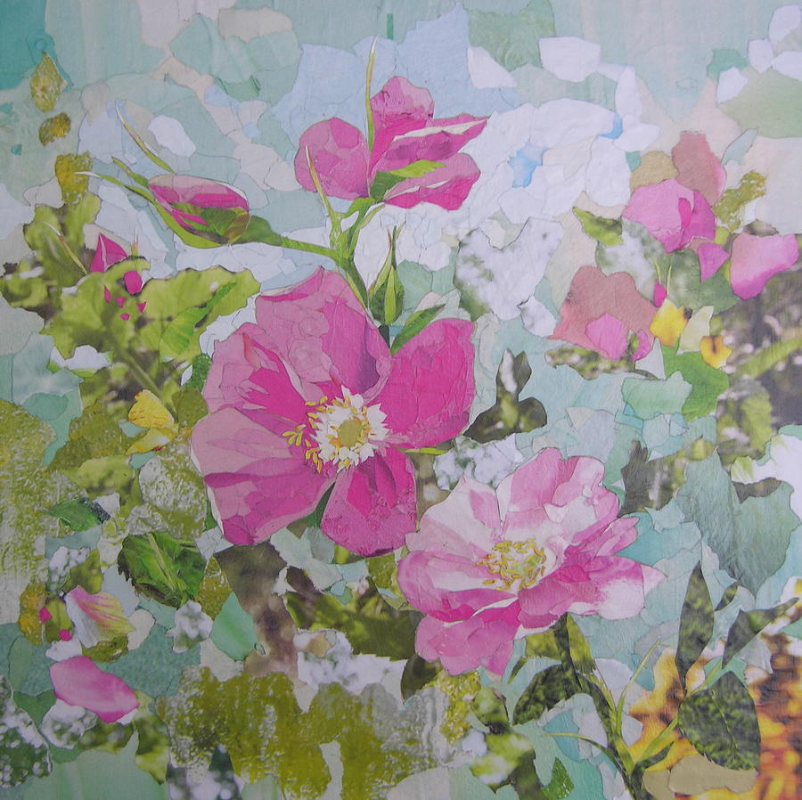 Shrub Roses Mixed Media by Robin Birrell