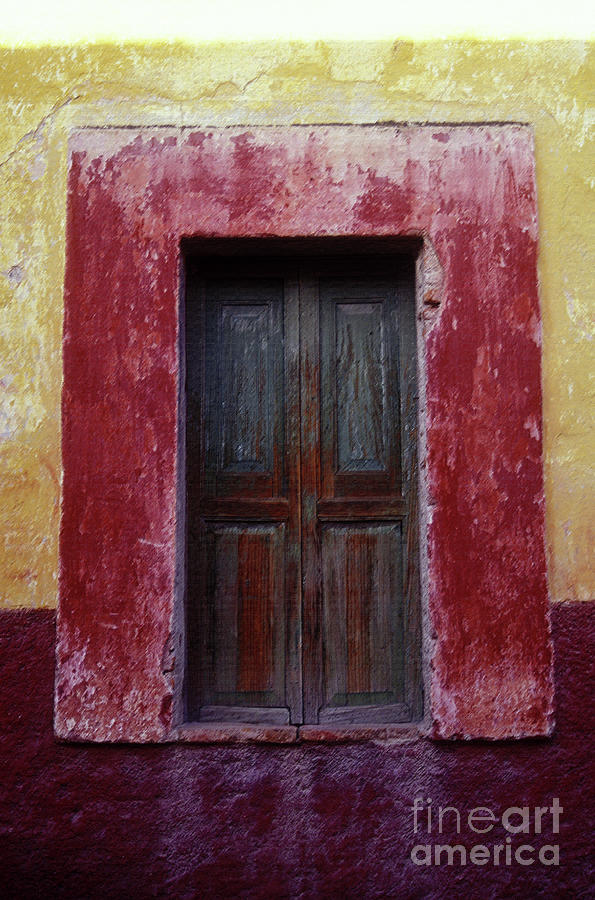 SHUTTERED WINDOW San Miguel de Allende Mexico Photograph by John  Mitchell