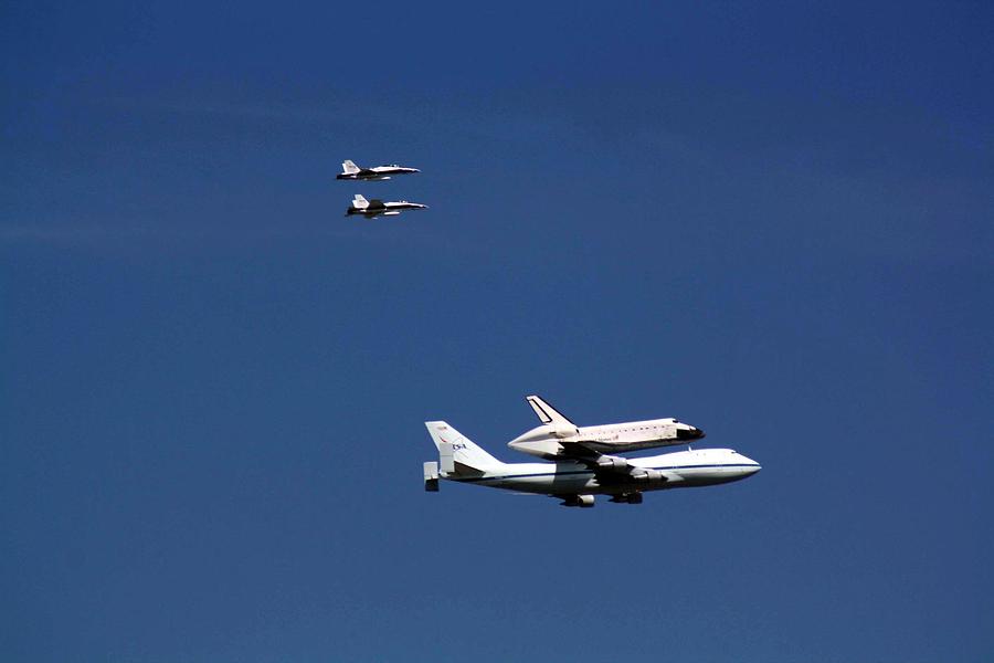 Sky Photograph - Shuttle Endeavor  by Victoria Johns