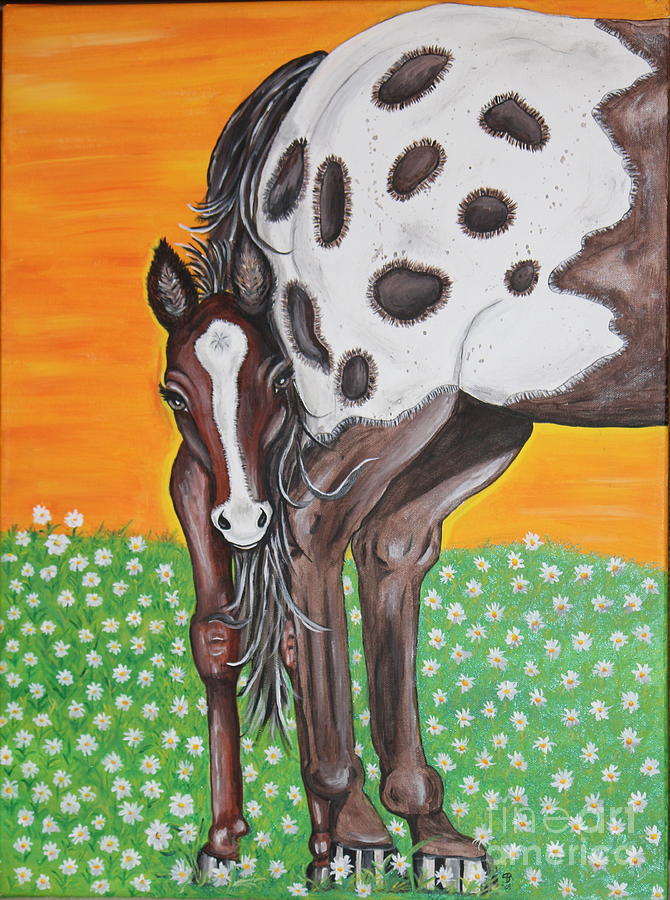 Daisy Painting - Shy Baby by Sheri Simmons