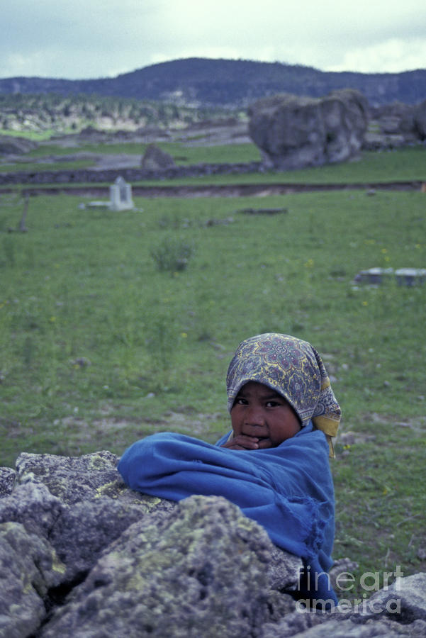 Shy Tarahumara Girl Copper Canyon Mexcio Photograph by John  Mitchell