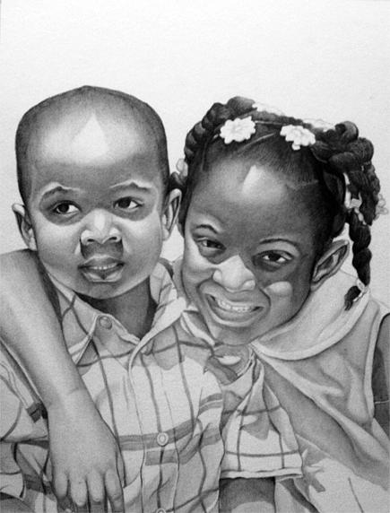 Sibling Love 2 Drawing by Timmy Jackson