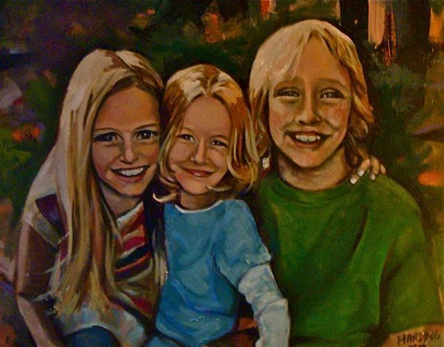 Siblings Painting by Doris Harding | Fine Art America