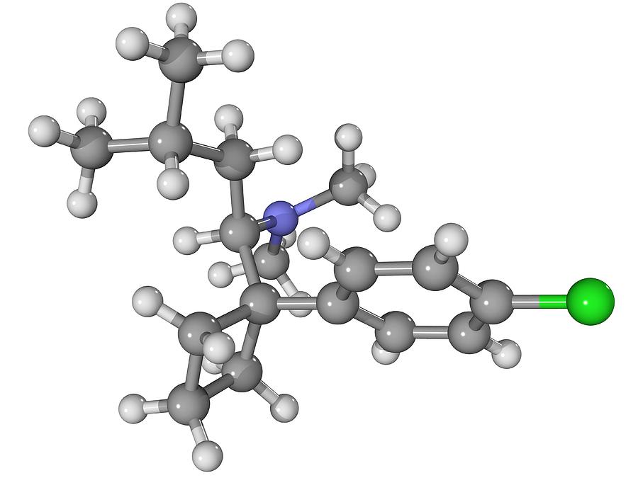 Molecular Photograph - Sibutramine Obesity Drug Molecule by Laguna Design