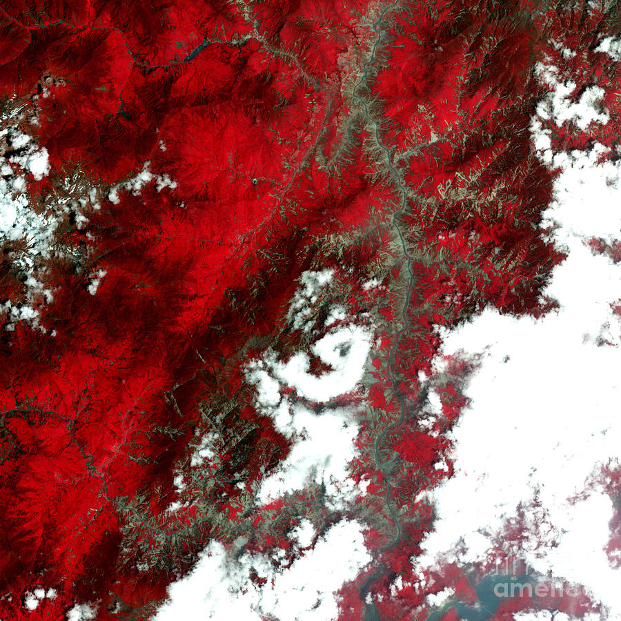 Sichuan Landslides, Post Earthquake Photograph by Nasa