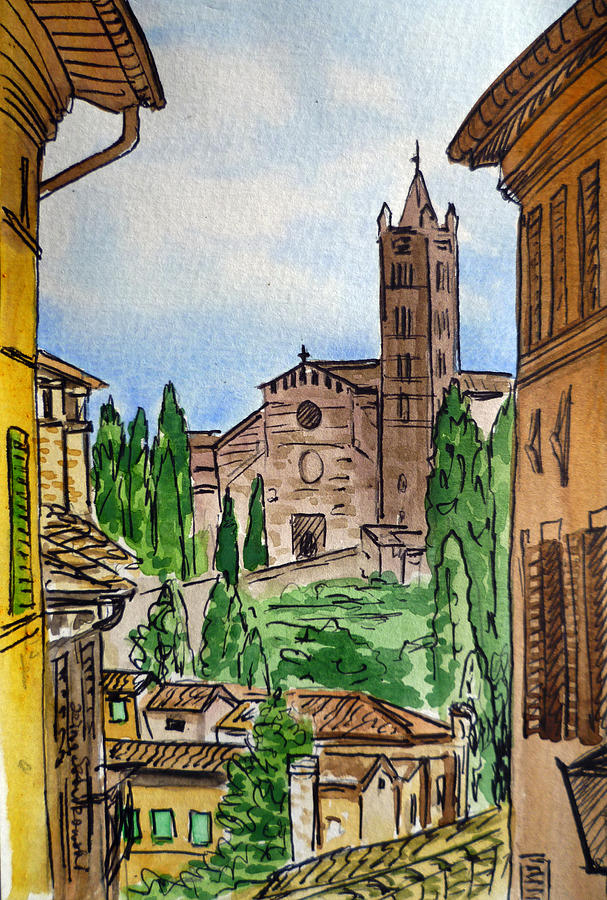 Italy Painting - Siena Italy by Irina Sztukowski