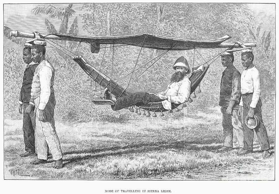 Transportation Photograph - Sierra Leone: Litter, 1888 by Granger