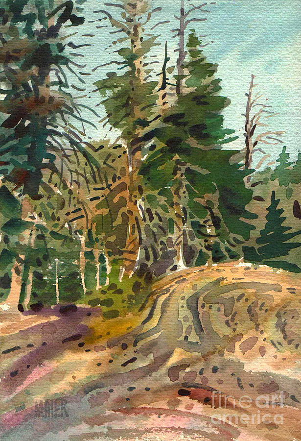 Sierra Treeline Painting by Donald Maier