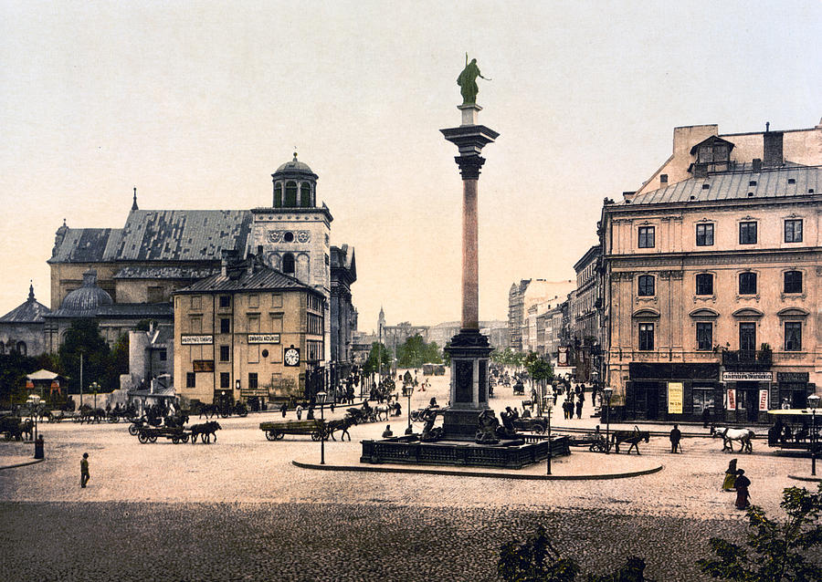Sigismunds Column in Castle Square - Warsaw Poland Photograph by International  Images