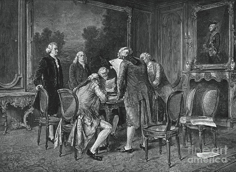 Signing Treaty Of Peace, 1782 Photograph by Photo Researchers - Pixels