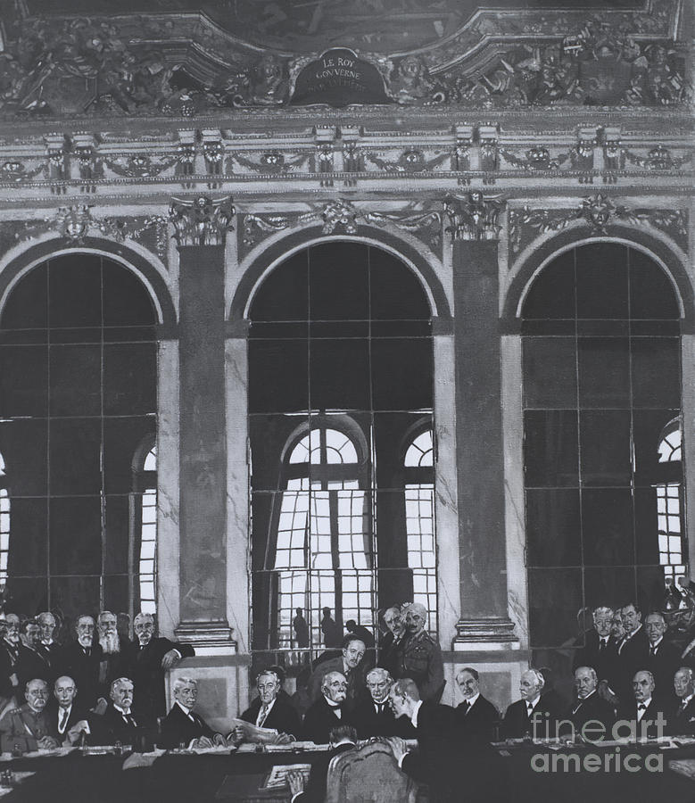 Signing Treaty Of Versailles, 1919 Photograph by Omikron