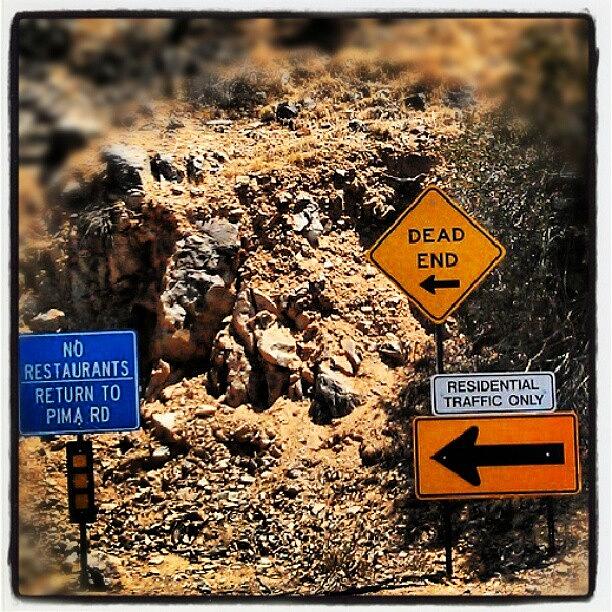 Mountain Photograph - #signs #residential #rocks #mountains by Dave Moore