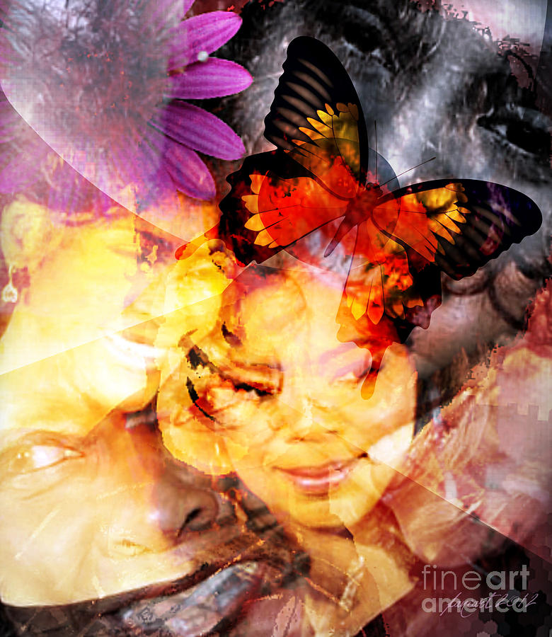 Silent Butterfly Mixed Media by Fania Simon