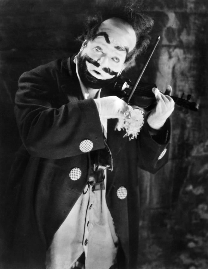 Portrait Photograph - Silent Film Still: Clown by Granger
