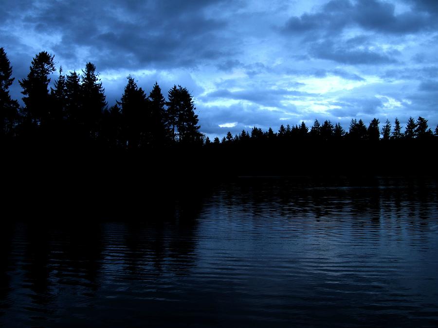 Silhouette Around A Lake Photograph By Danny Martin - Fine Art America