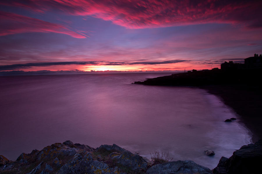 Silhouette coast at dawn Photograph by Celine Pollard