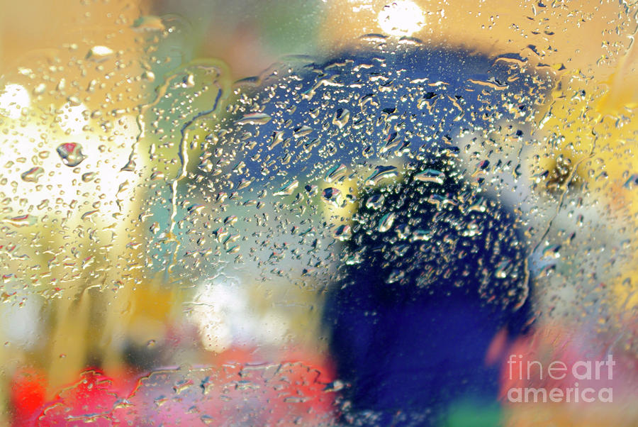 Abstract Photograph - Silhouette in the Rain by Carlos Caetano