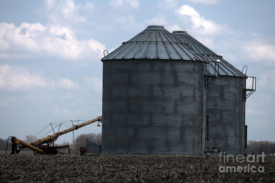 Architecture Photograph - Silos and Augers by Alan Look