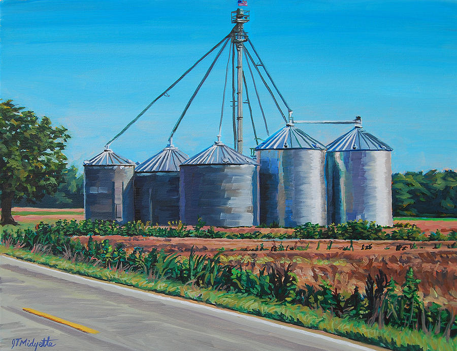 Silos Painting by Tommy Midyette