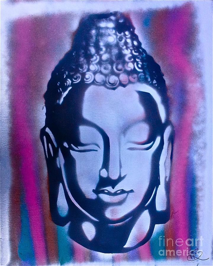 Buddha Painting - Silver Buddha by Tony B Conscious