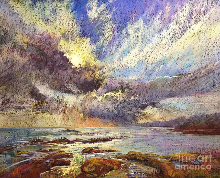 Nature Painting - Silver Lining by Pamela Pretty