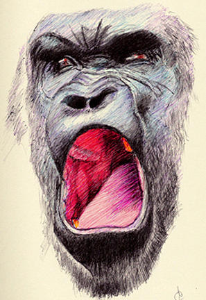 Amazon.com: iPhone 12 mini Angry Gorilla Silverback Image Picture Gorillas  Tattoo Art Case : Cell Phones & Accessories