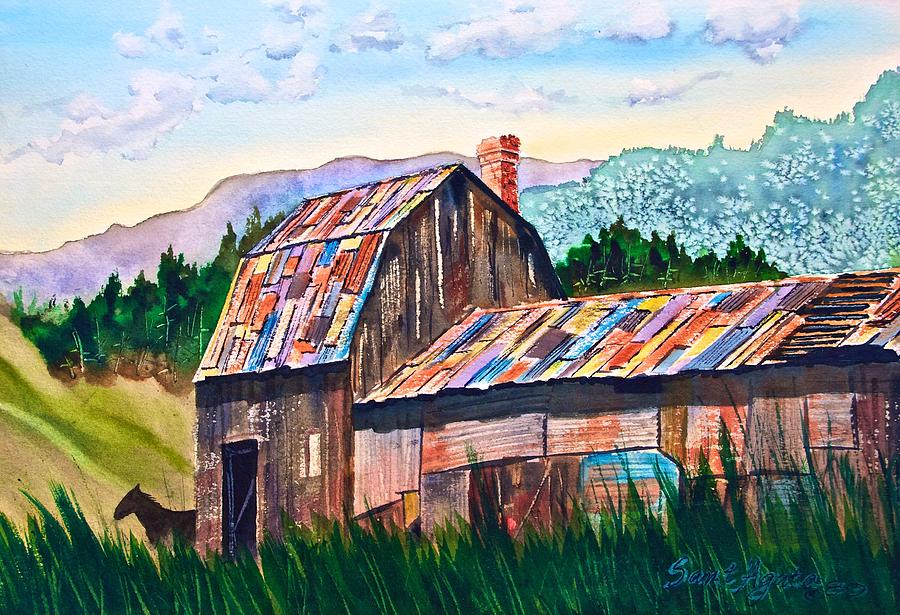 Silverton Barn Painting by Frank SantAgata