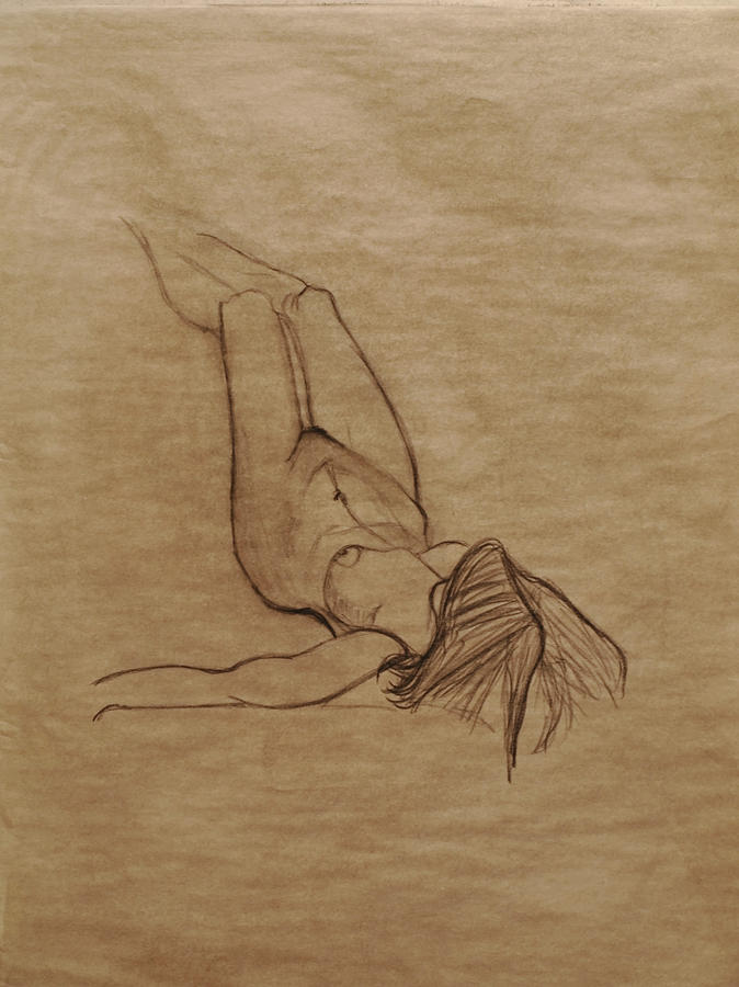 Nude Drawing - Simple and Natural by Teri Schuster