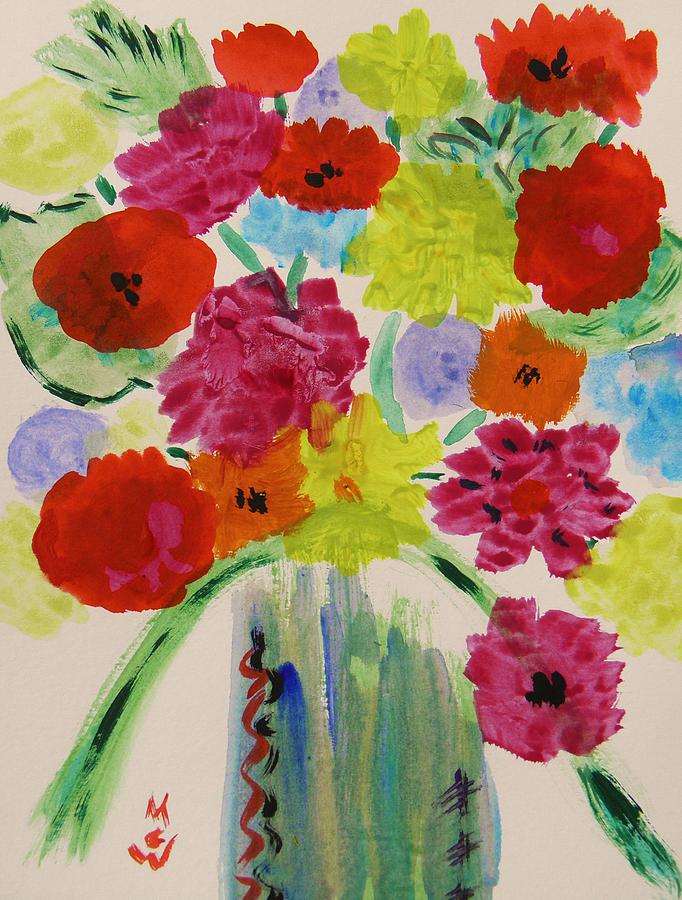 Simple Bouquet Painting by Mary Carol Williams