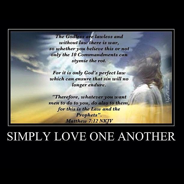 Jesus Christ Photograph - Simply Love One Another by Nigel Williams