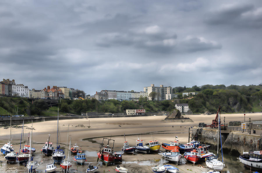 Boat Photograph - Simply North Beach from Tenby Harbour by Steve Purnell