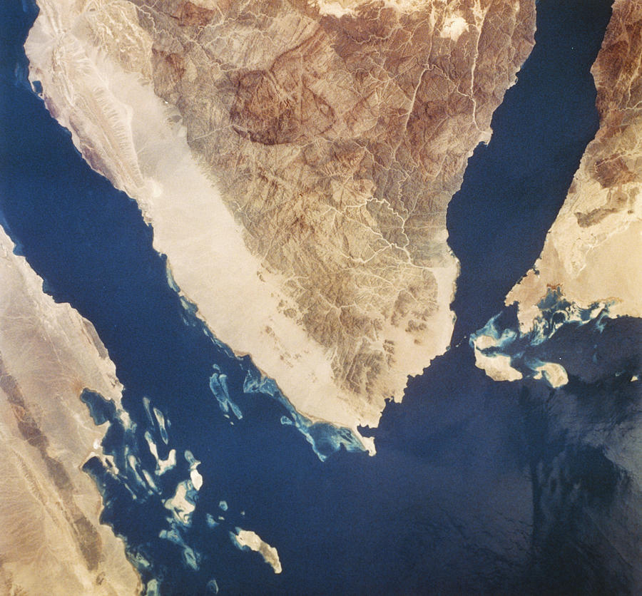 Sinai Peninsula From Space Photograph by Nasa