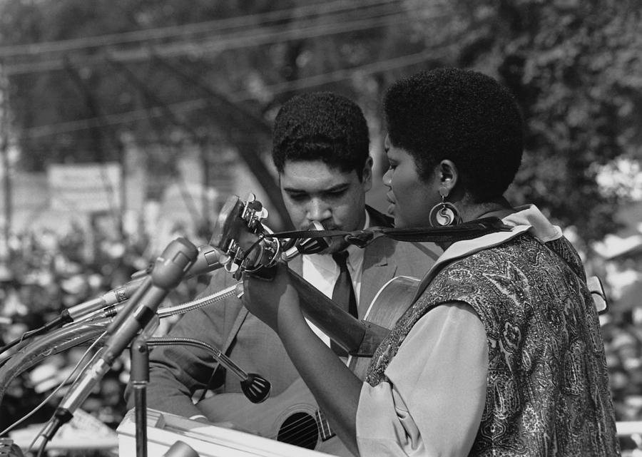 Musician Photograph - Singer Odetta At The 1963 Civil Rights by Everett