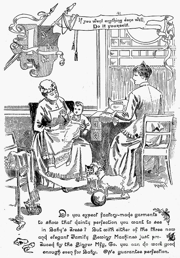Singer Sewing Machine Ad Photograph by Granger