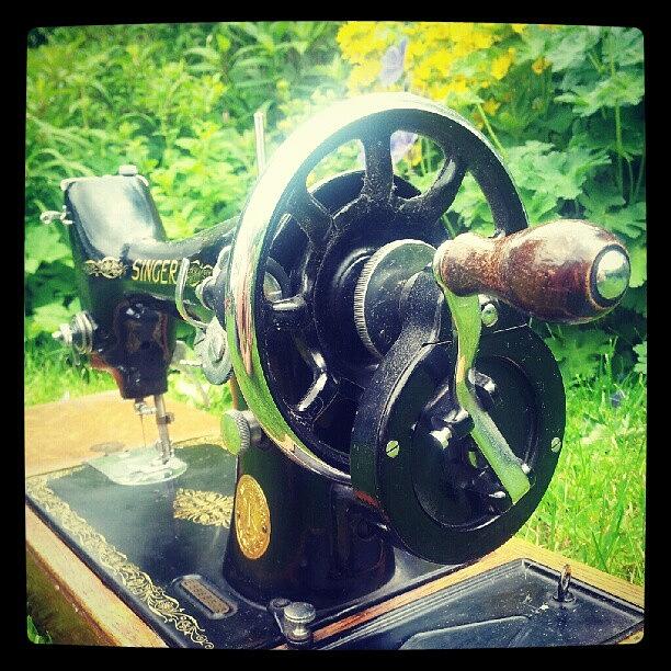 Sewing Photograph - Singer Sewing Machine by Laura Whitfield