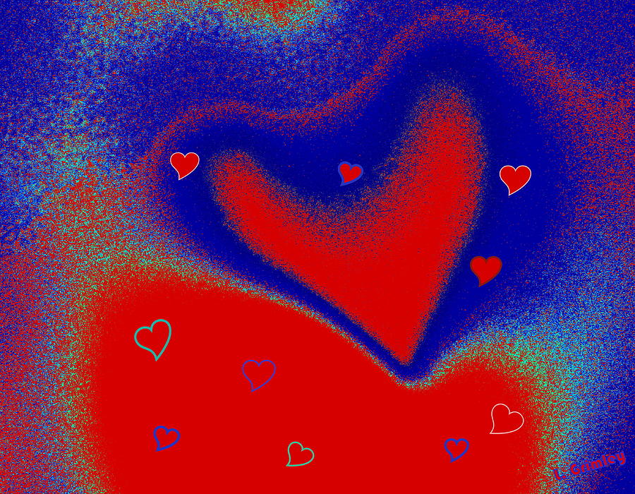Singing hearts Digital Art by Lessandra Grimley